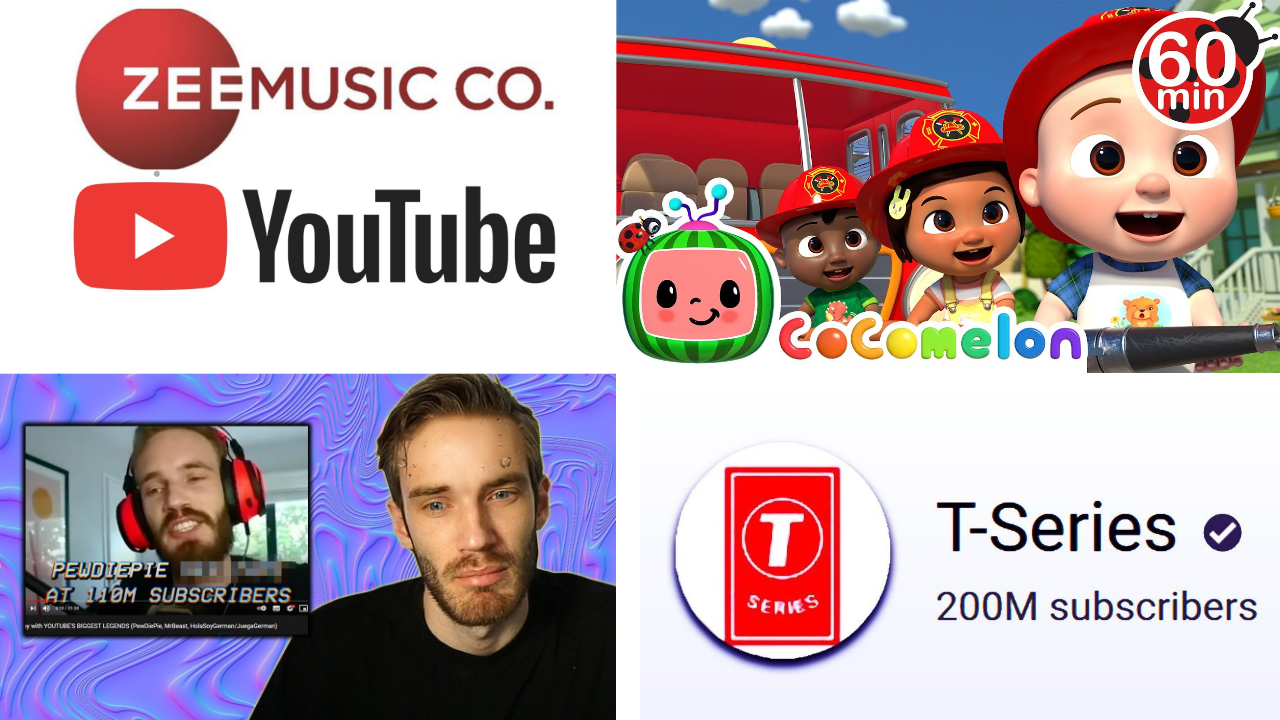 most subscribed youtubers